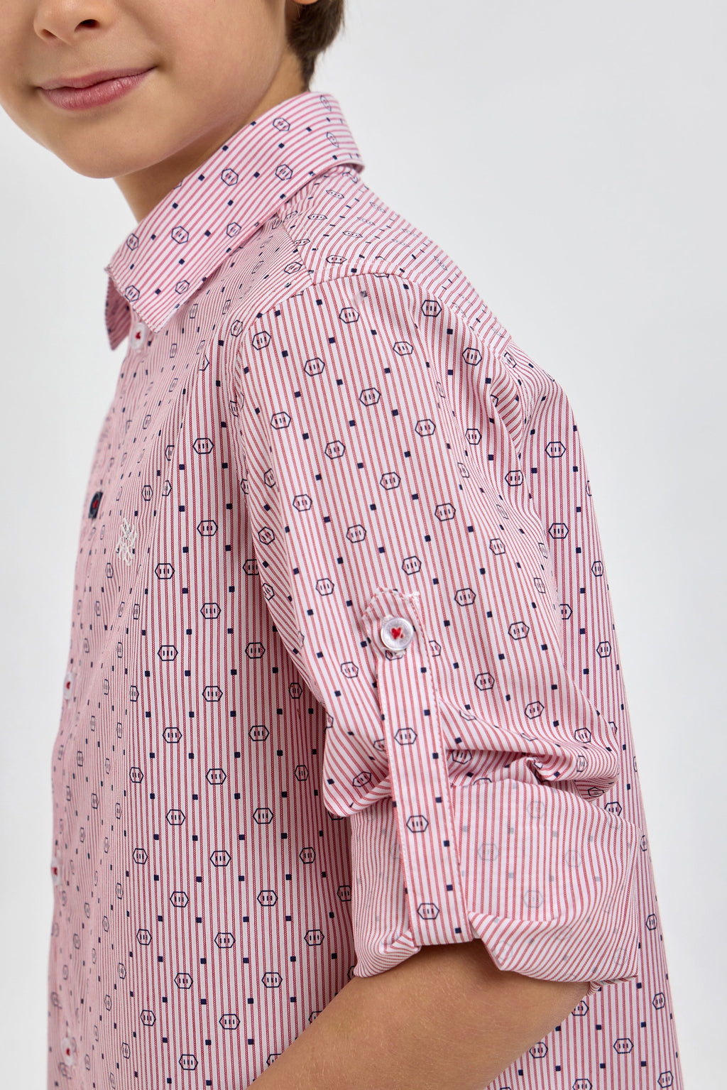 Elegant Coral Shirt with Print