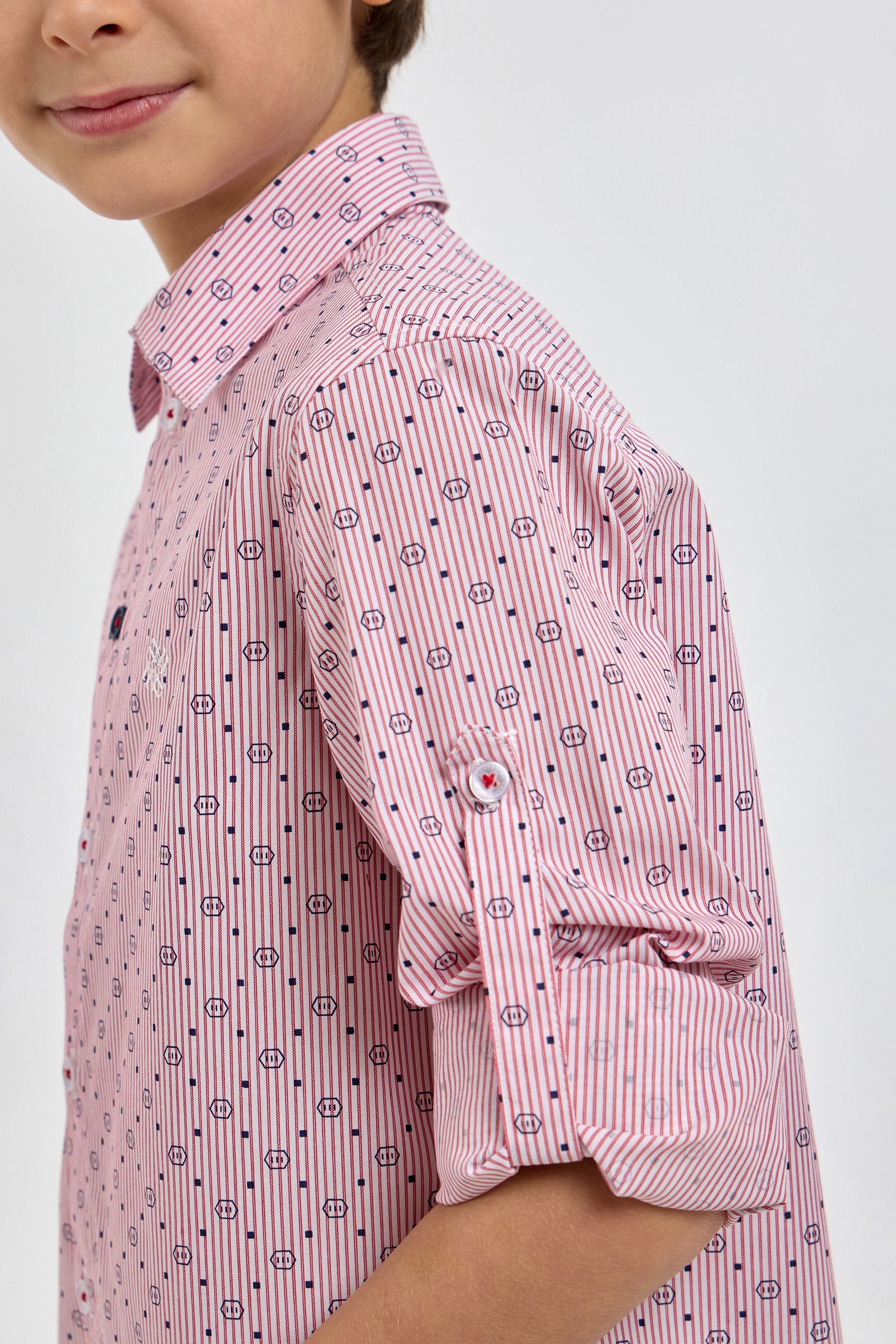 Elegant Coral Shirt with Print