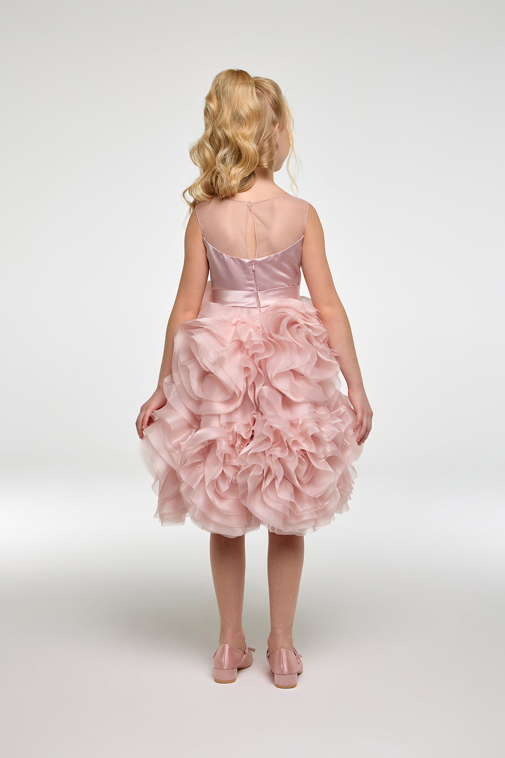 Elegant 3D Roses Decorated Dress