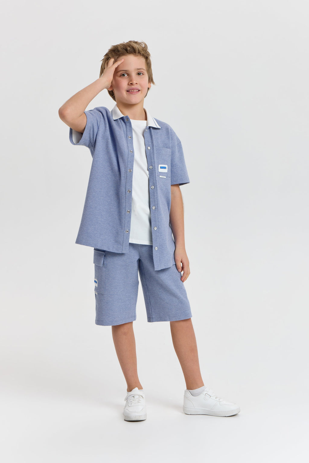 Smart Summer Textured Set (shirt and shorts)