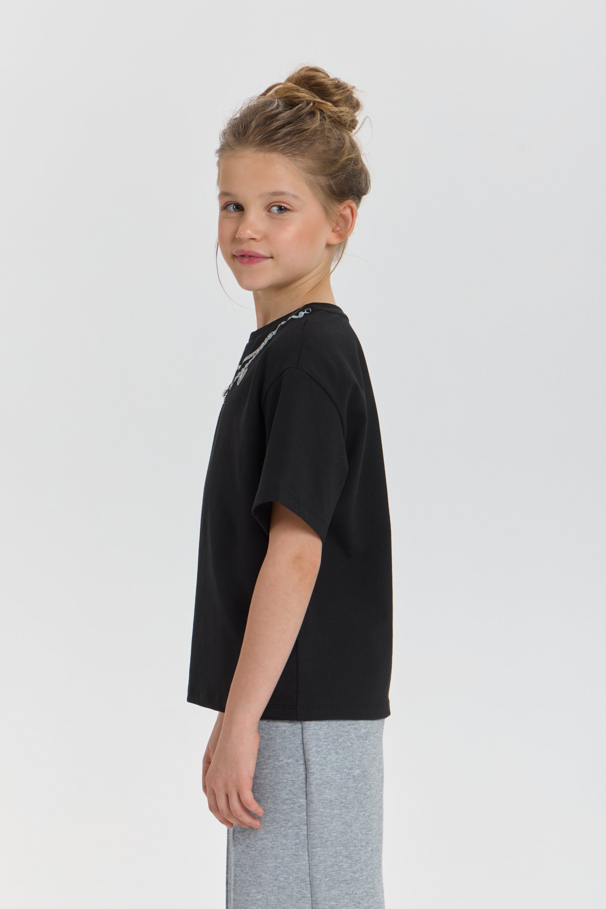 Neckless Decorated T-Shirt