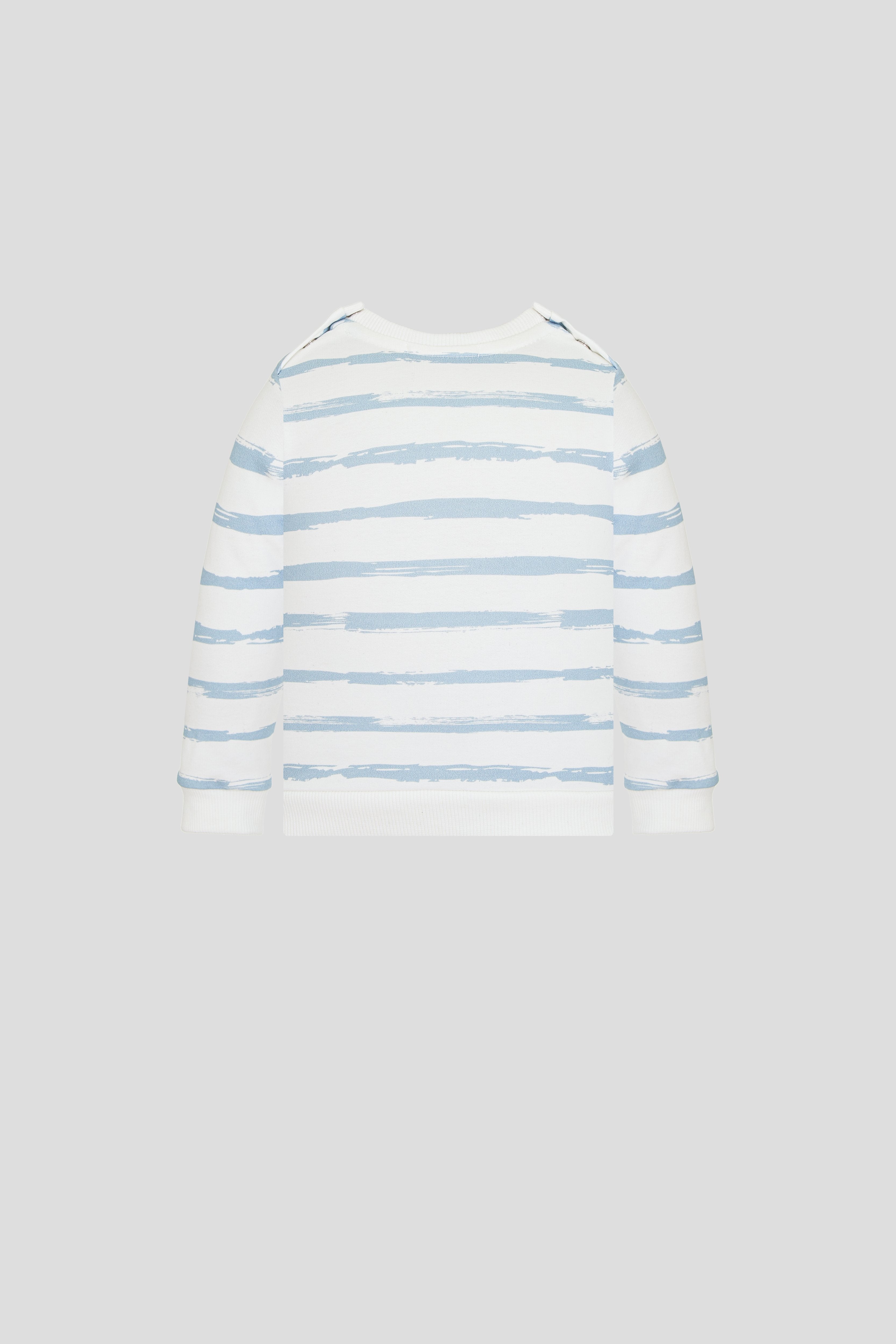 Sweatshirt, striped ecru