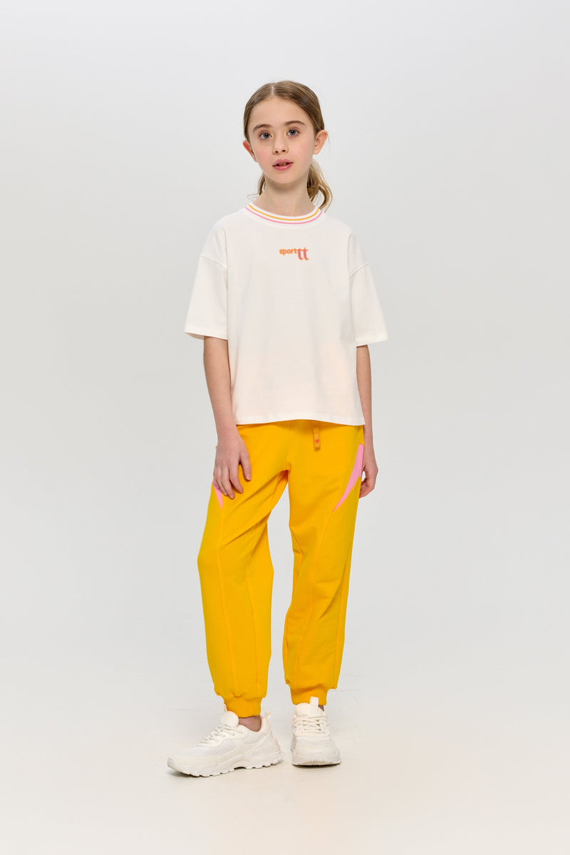 Sports Set White with Embroidery