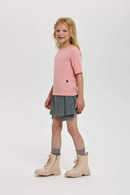 Knitted Sweatshirt, peach