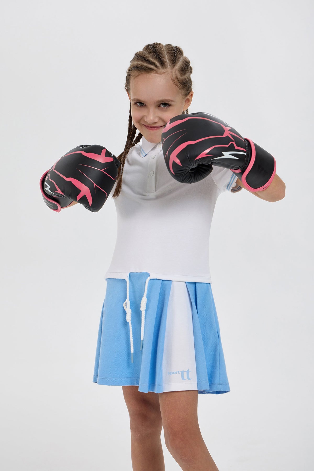 Knitted Polo Dress for active girls