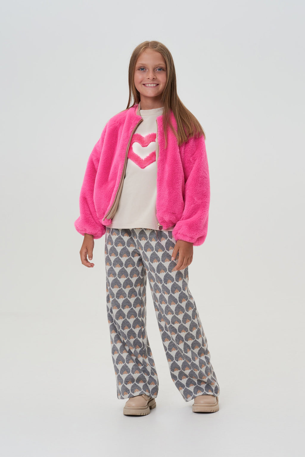 Decorated fur Bomber jacket