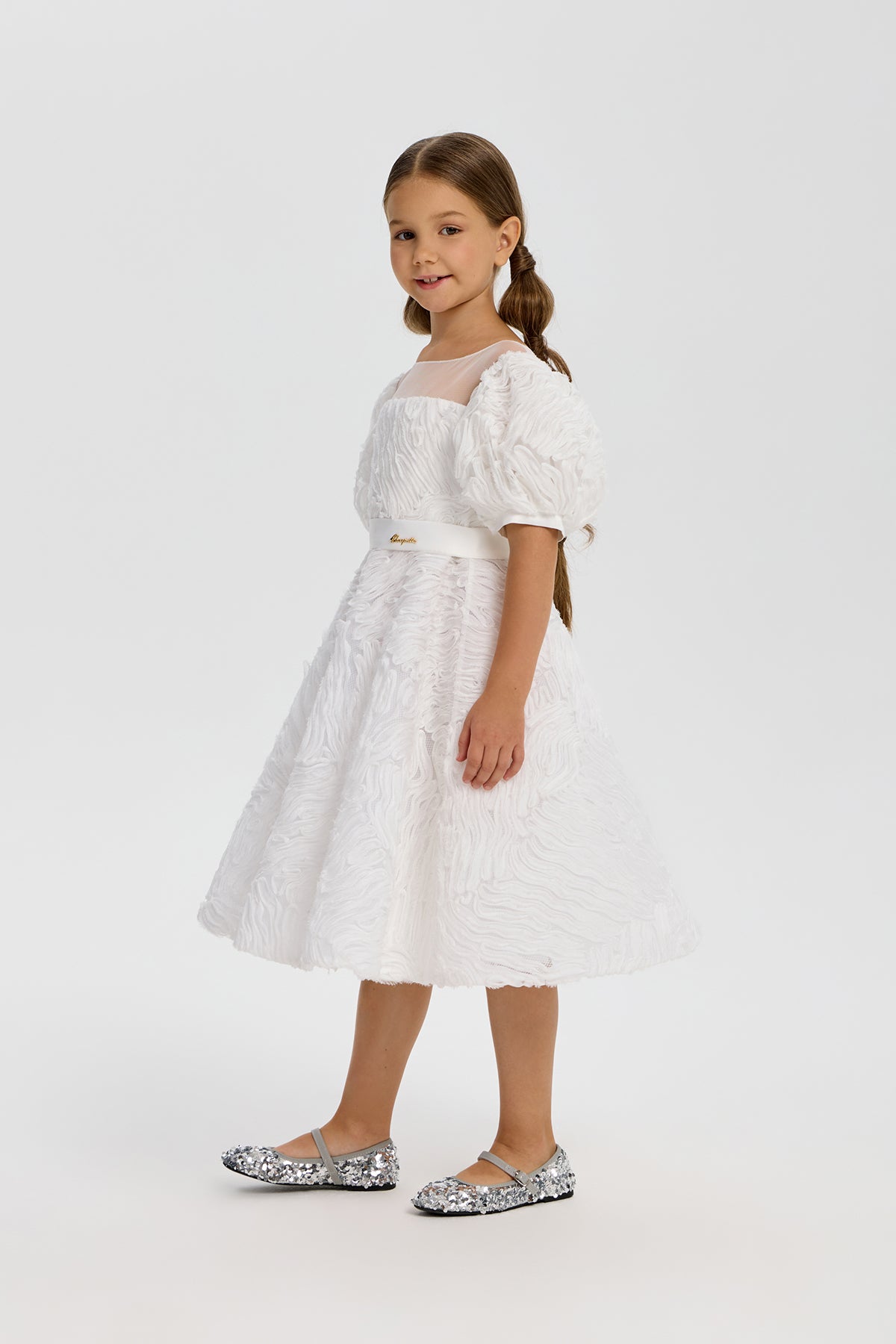 Beautiful Dress with Puffed Sleeves