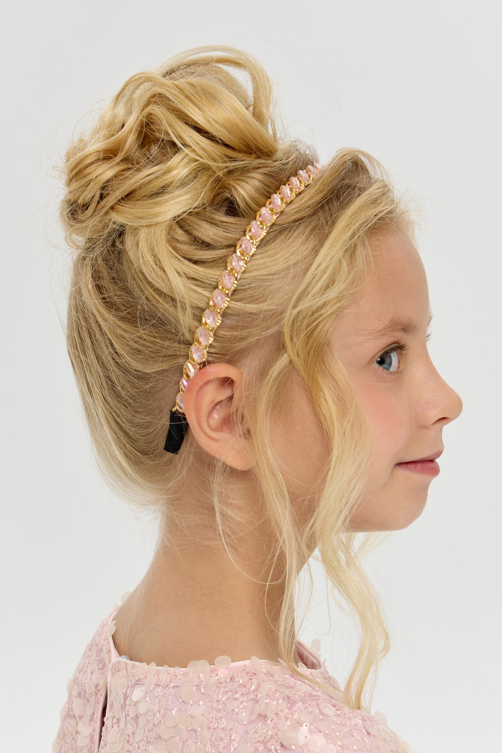 Pink and Gold Chain Designed Headband