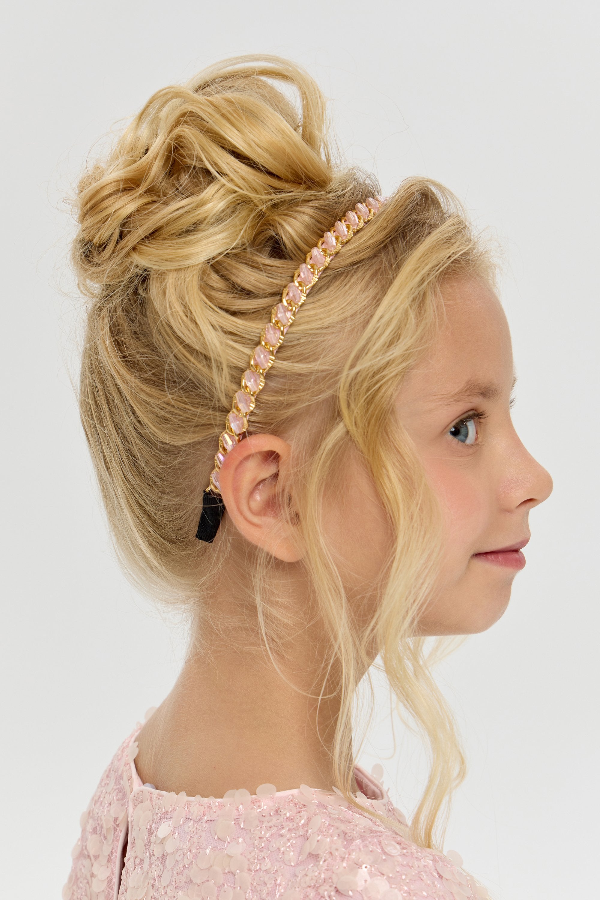 Pink and Gold Chain Designed Headband