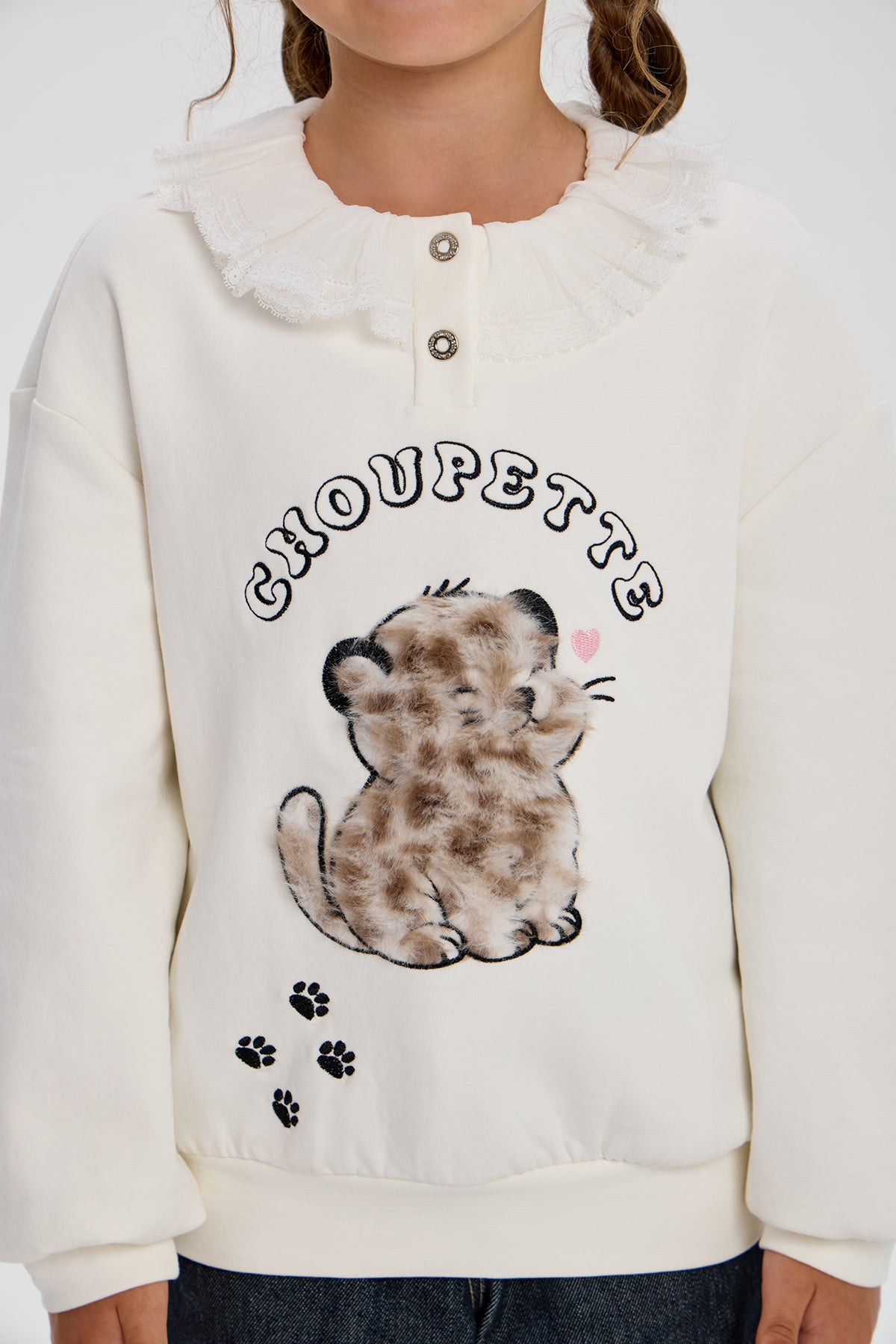 Leopard Applique Sweatshirt for girl