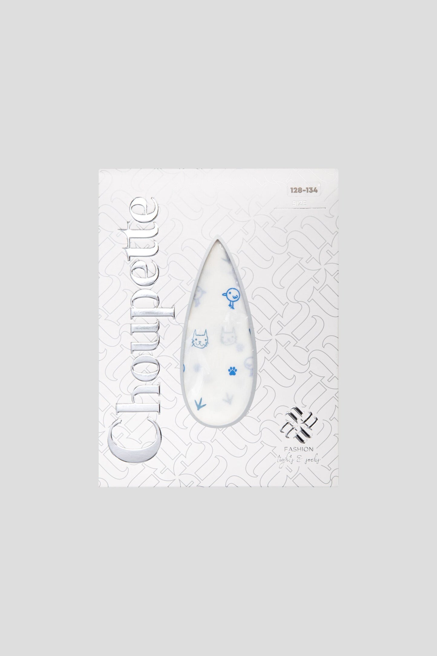 White Tights with Blue Animals