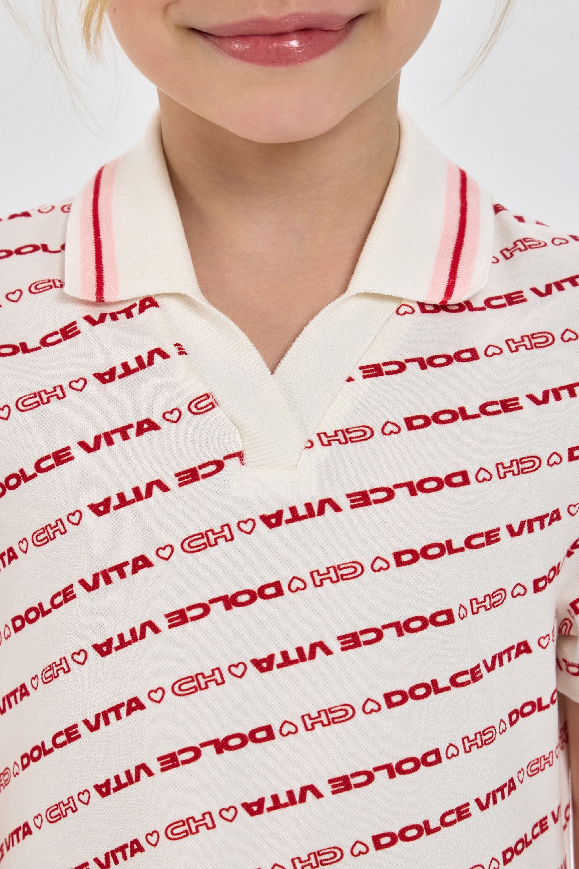 Branded Print Polo Dress