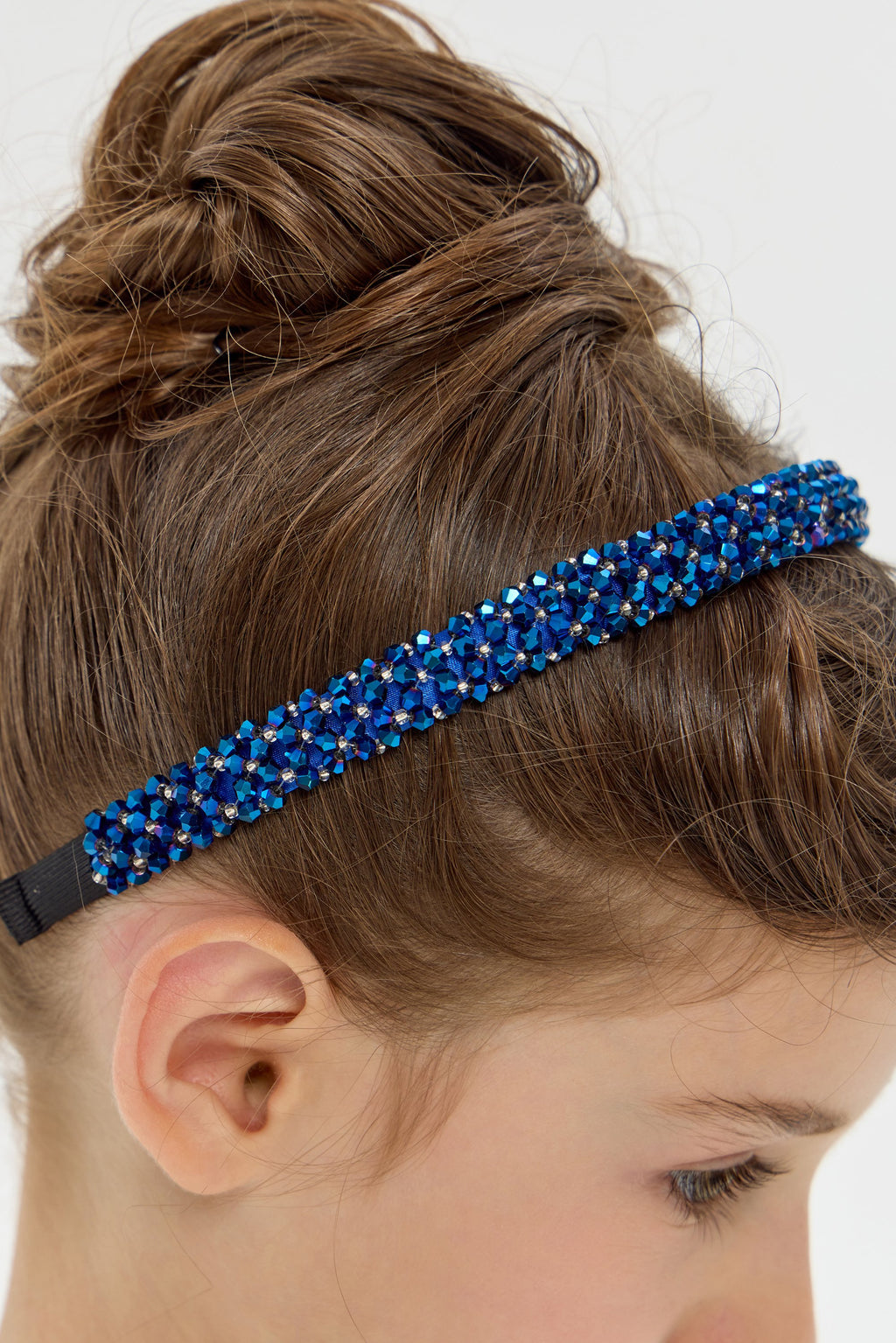 Blue Glitter Rhinestones Headband