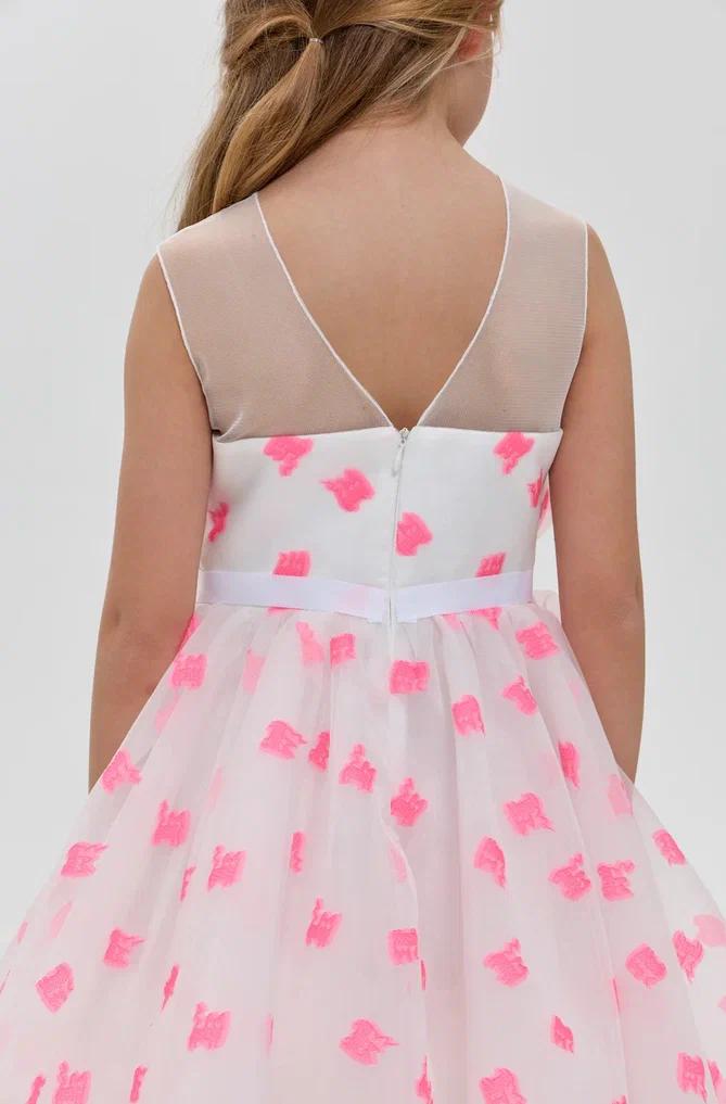 Smart 3D Heart Dress, white and pink