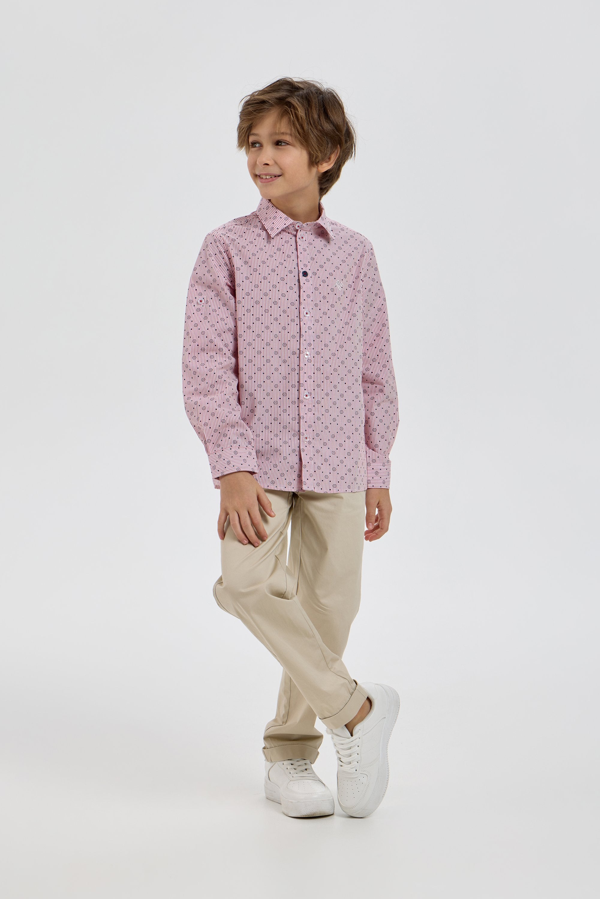 Elegant Coral Shirt with Print