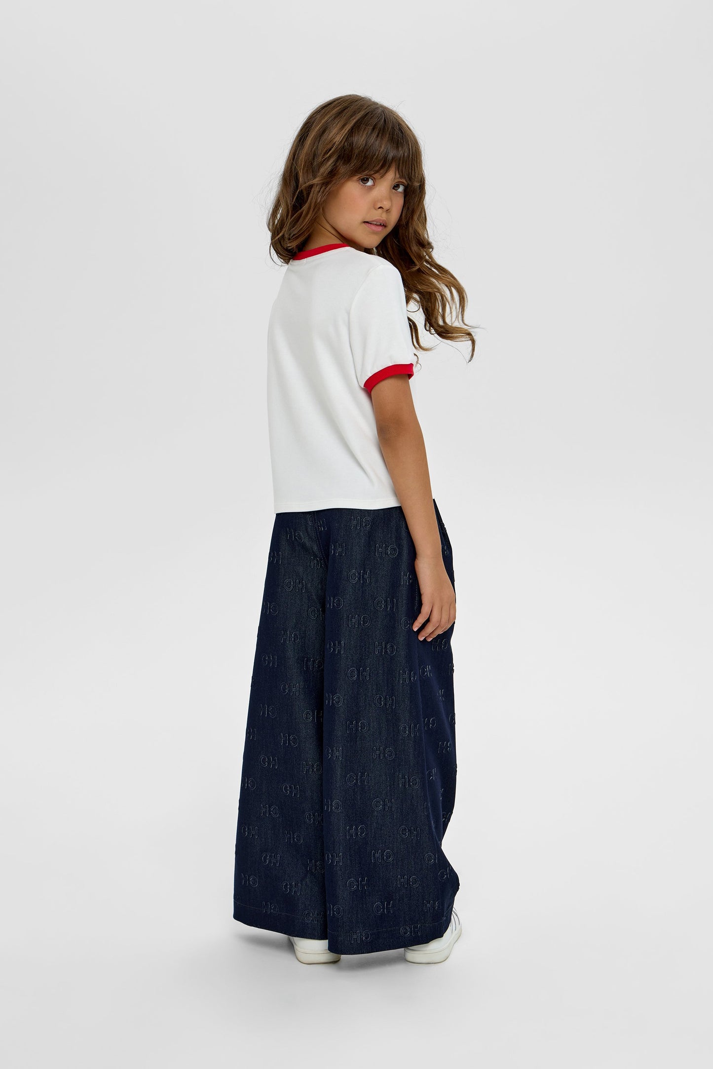 CH Branded Navy Denim Trousers
