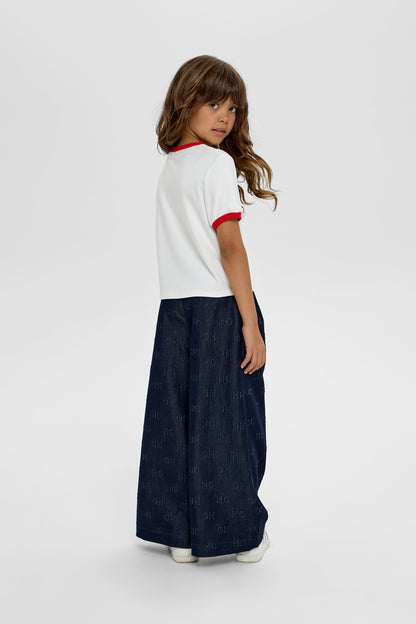 CH Branded Navy Denim Trousers