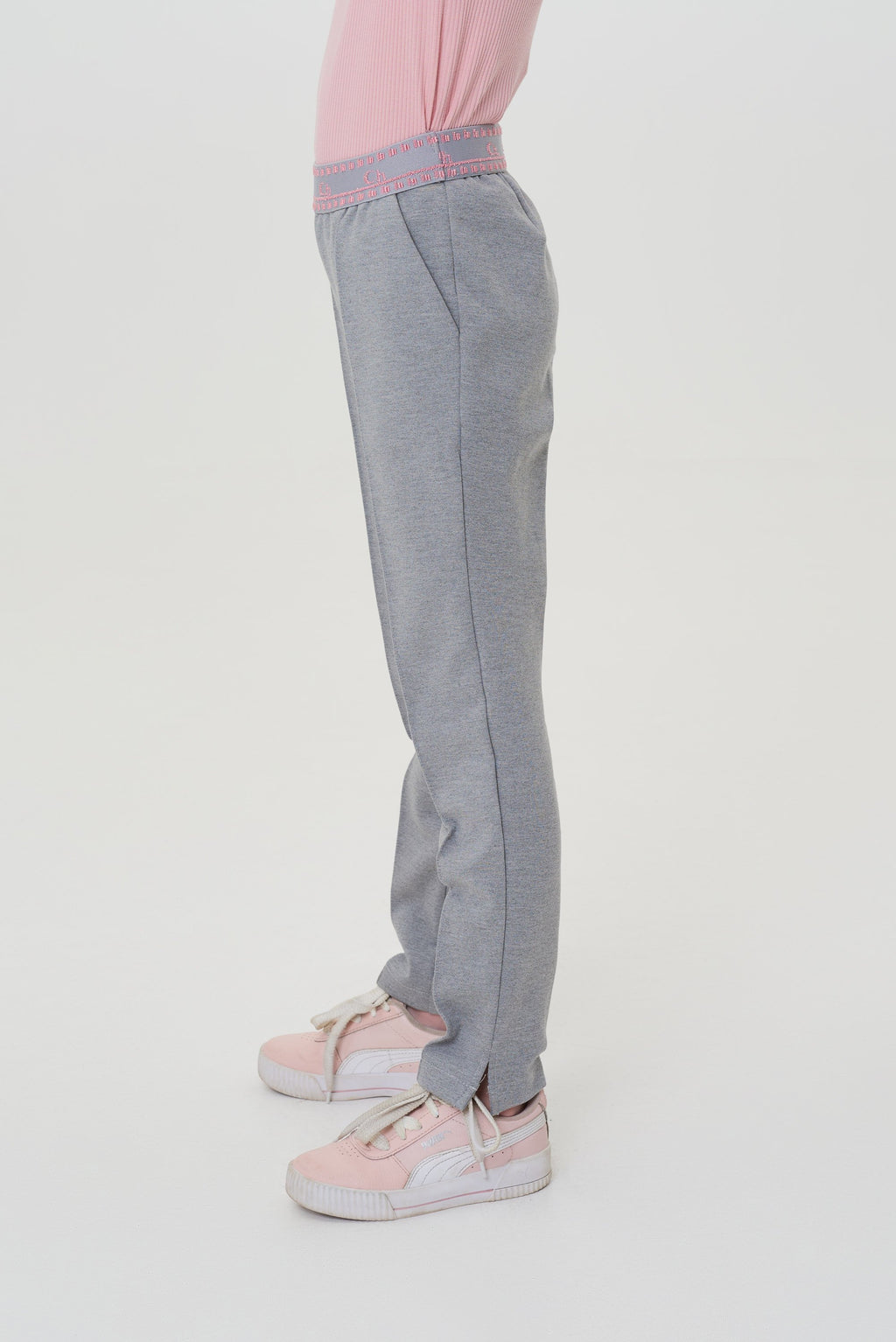 Elastic Waistband Jersey Trousers