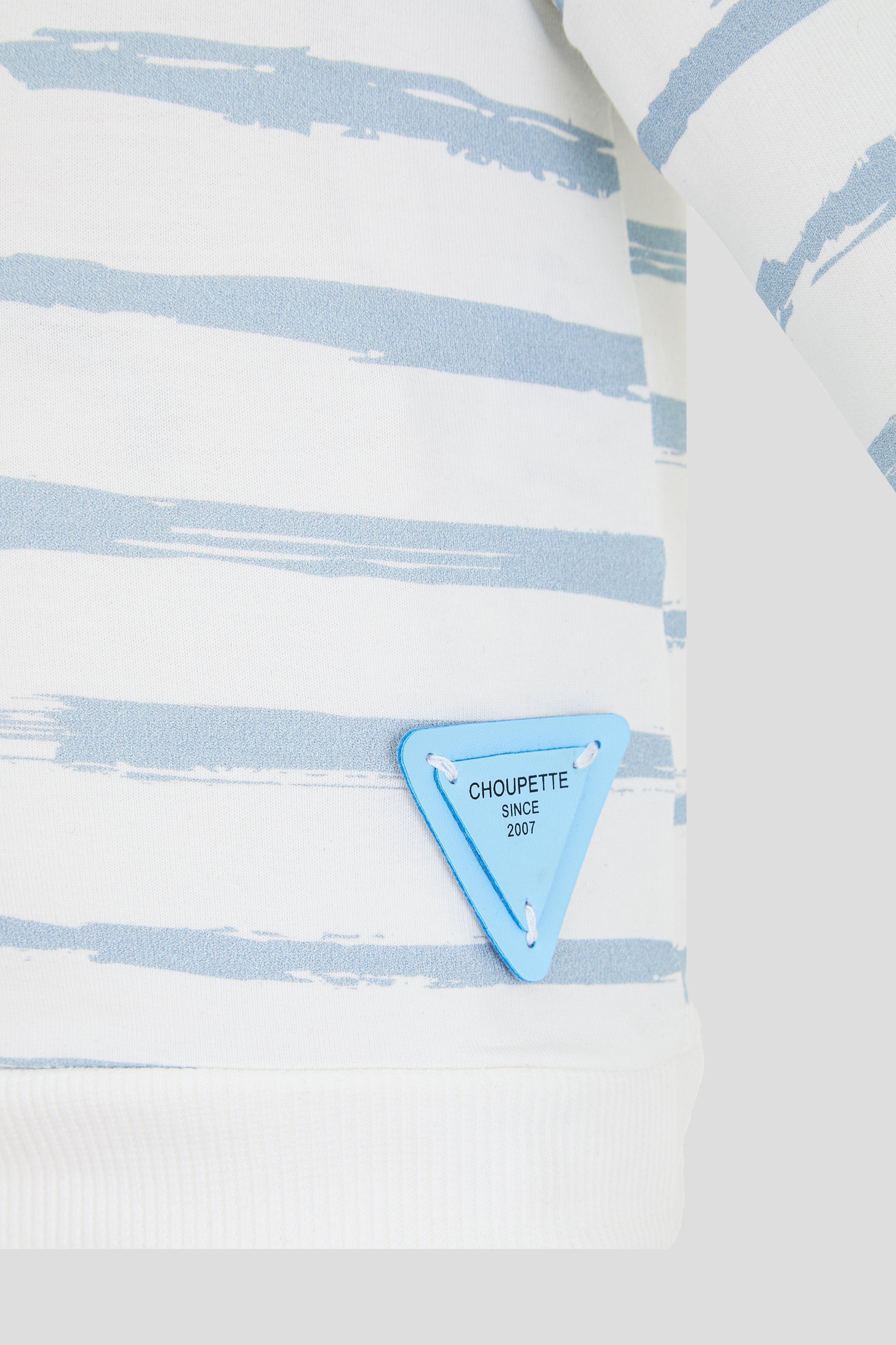 Sweatshirt, striped ecru