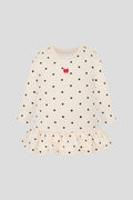 Stylish cut Doted Dress