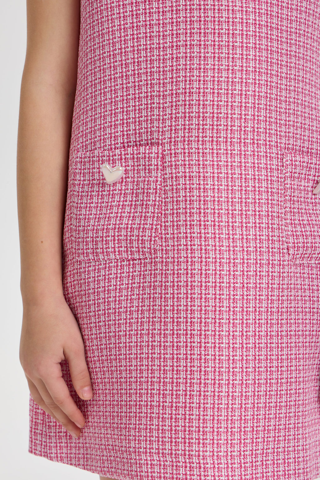 Stylish Tweed Dress with Beautiful Necklace