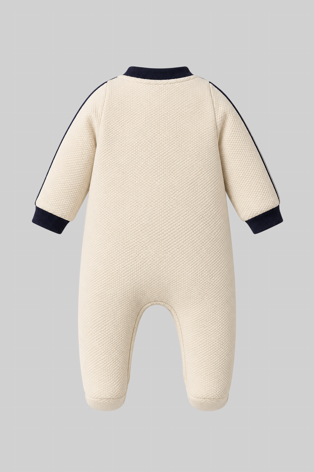 Textured Overall with bear applique for baby boy