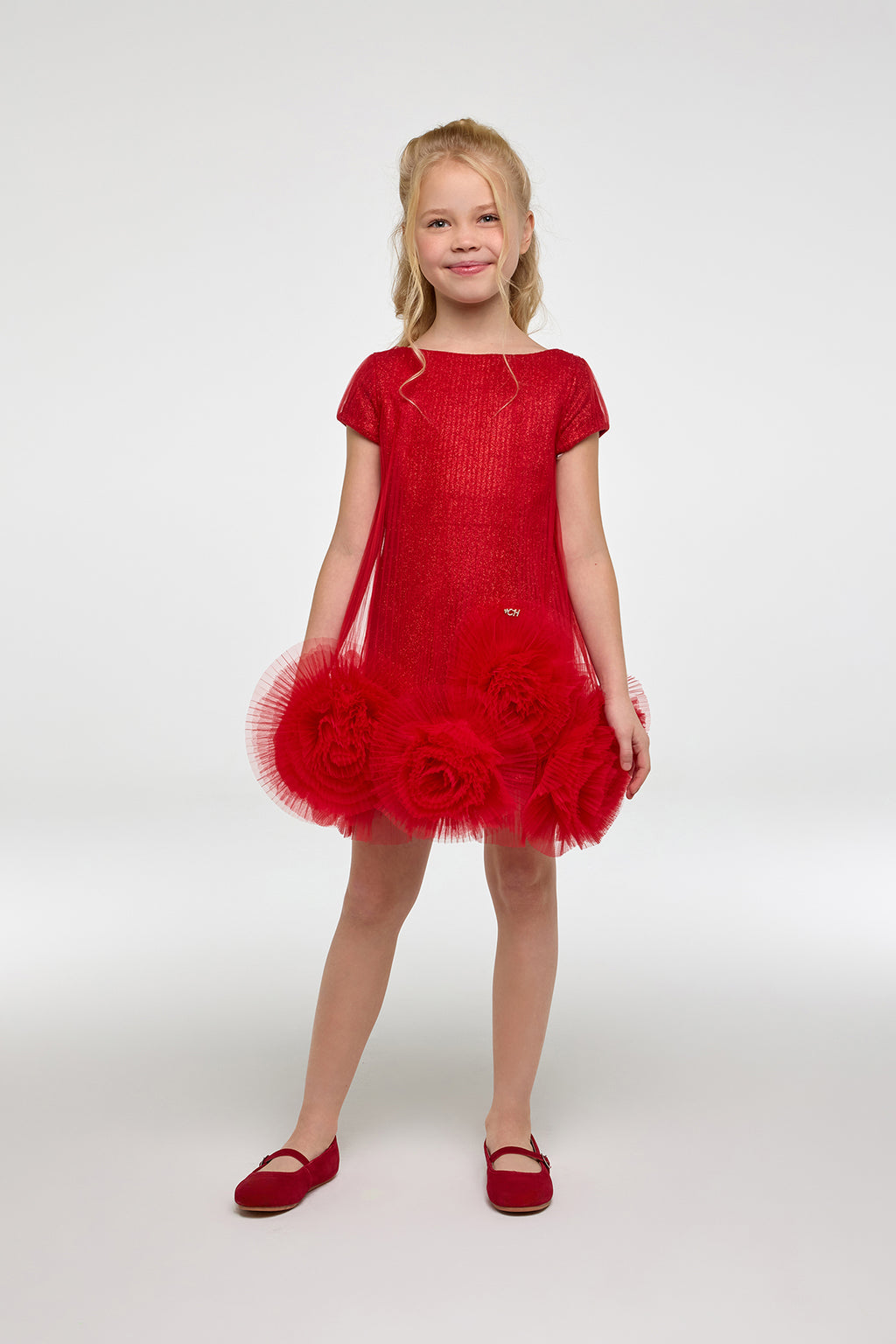 Dress with 3D flowers