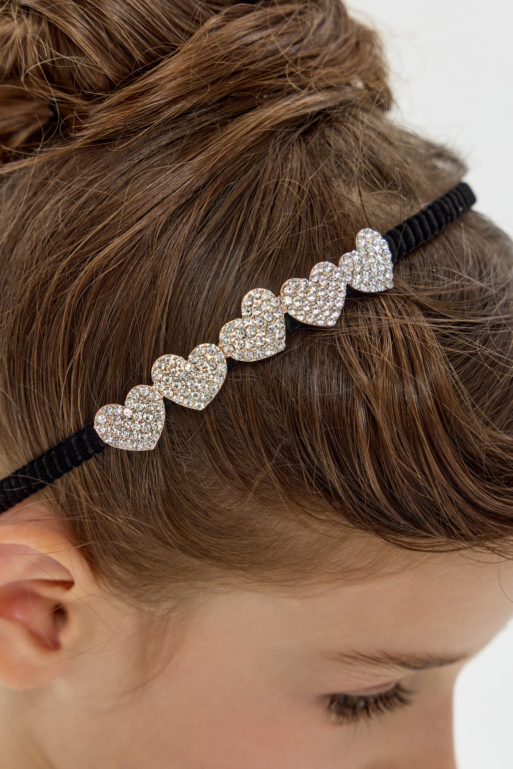 Rhinestones Decorated Hearts Headband