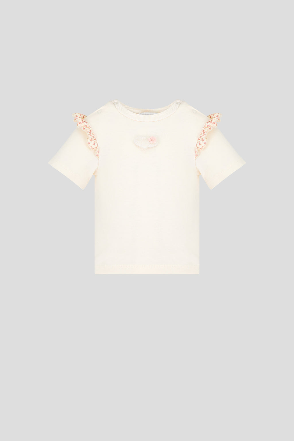 T-Shirt with Floral Frills