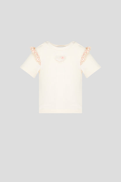 T-Shirt with Floral Frills