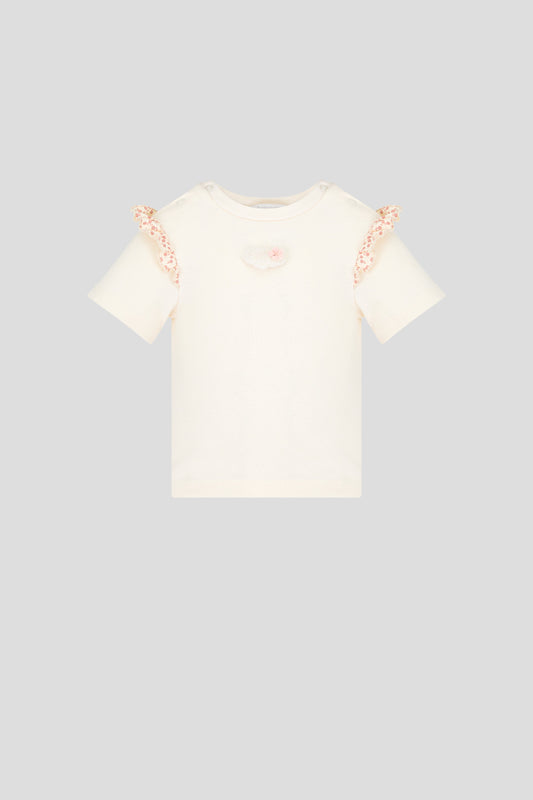 T-Shirt with Floral Frills