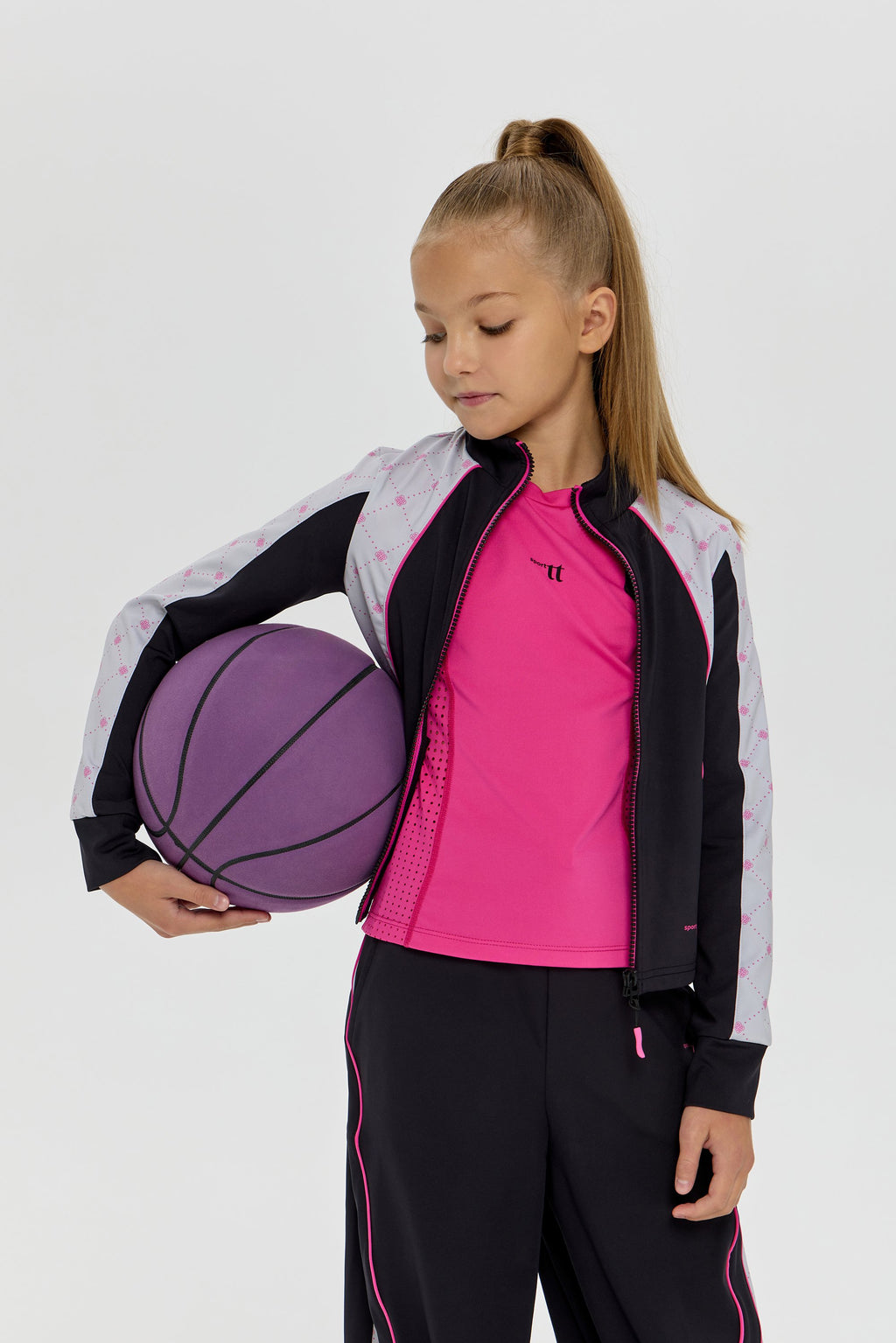 Girls black color-block Dri-FIT Tracksuit