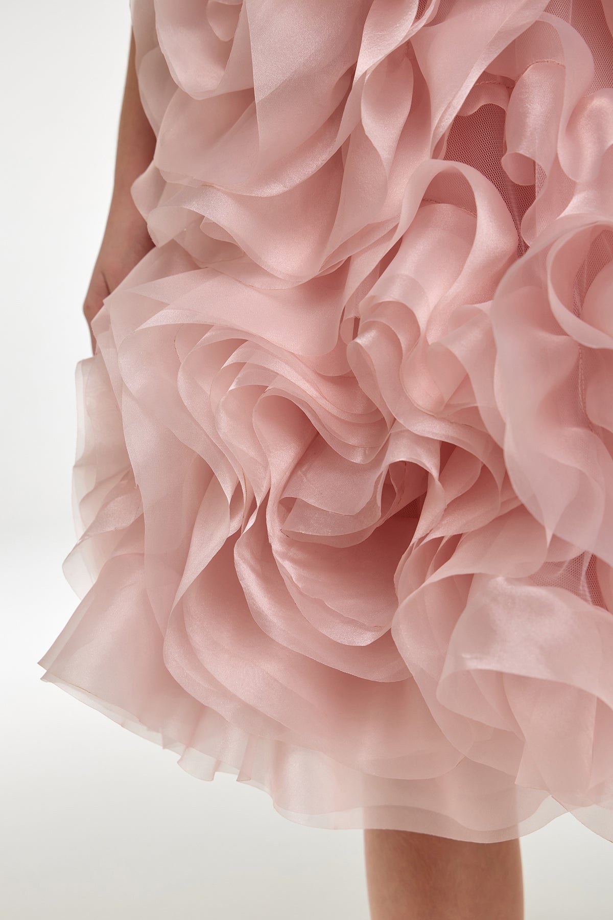 Elegant 3D Roses Decorated Dress