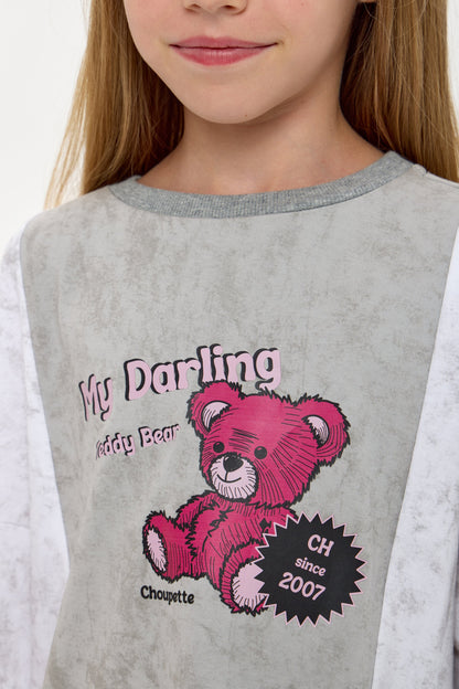 Printed Teddy Sweatshirt