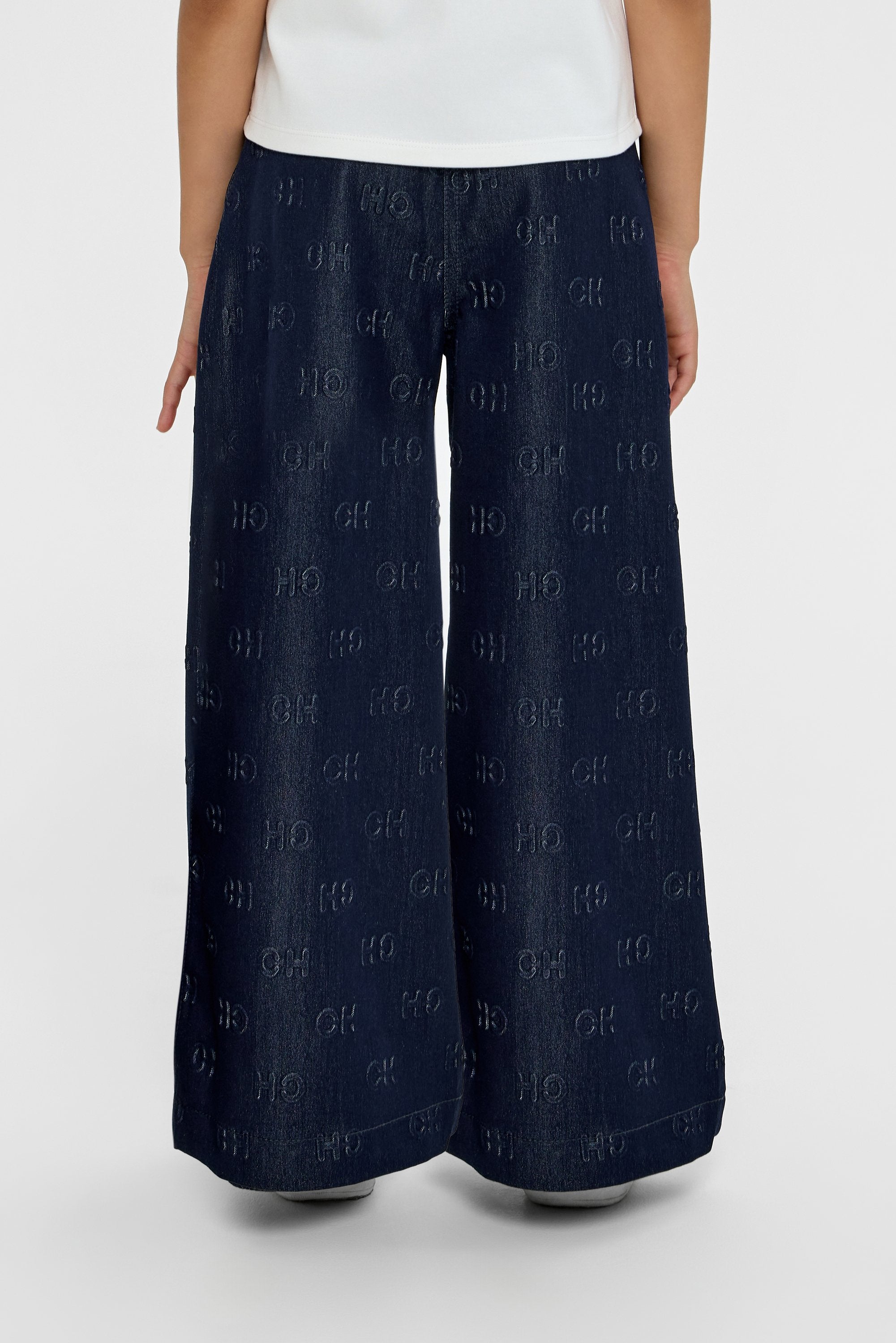 CH Branded Navy Denim Trousers