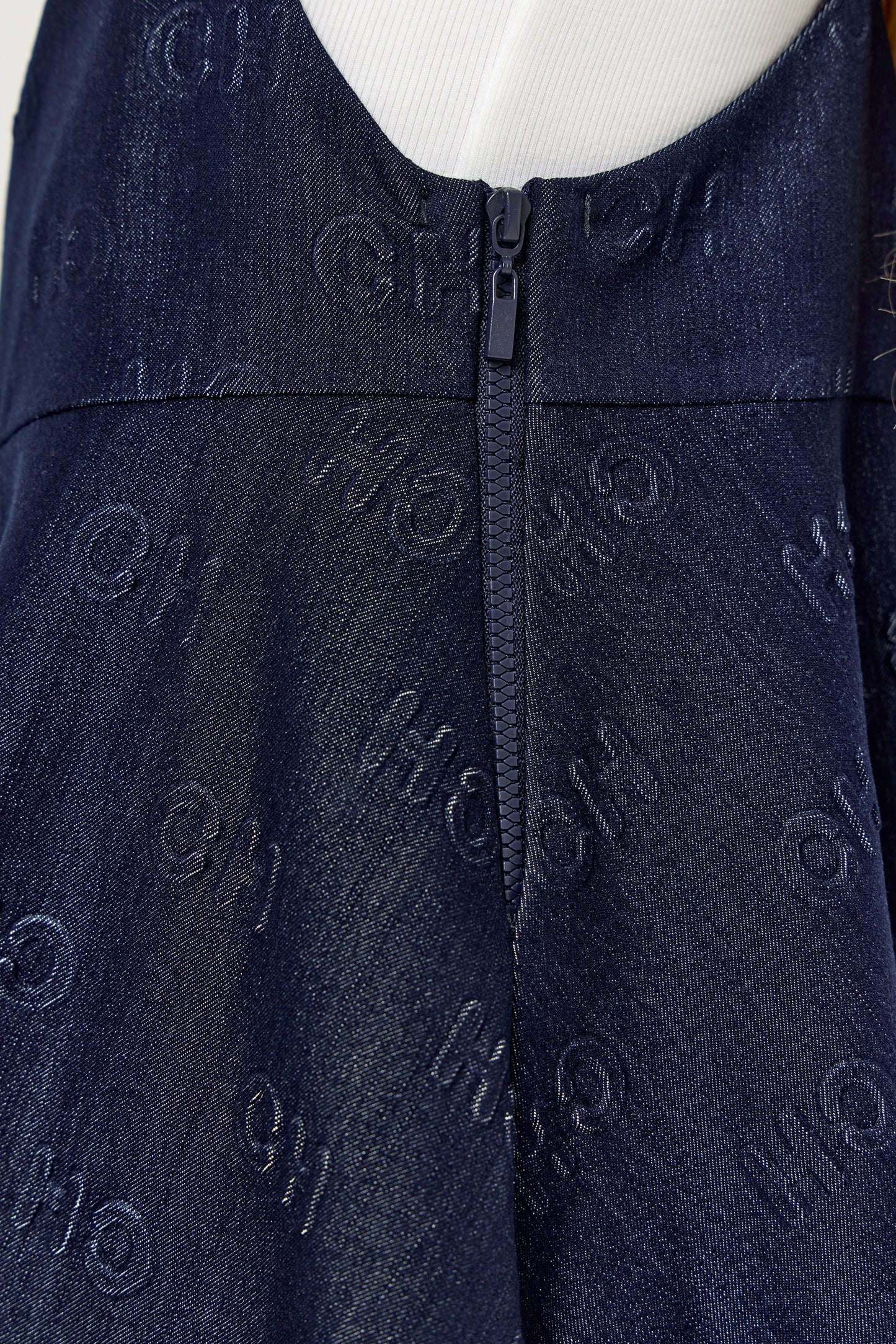 CH Branded Denim Pinafore Dress