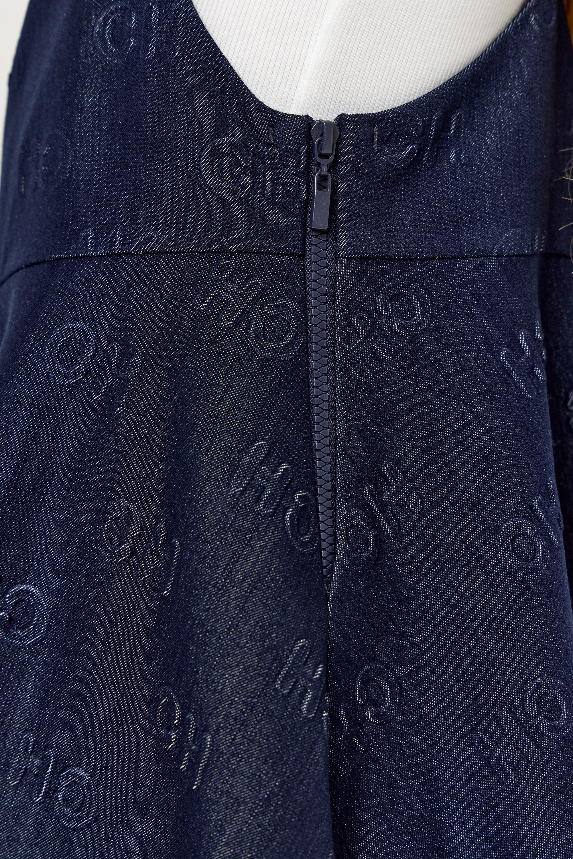 CH Branded Denim Pinafore Dress