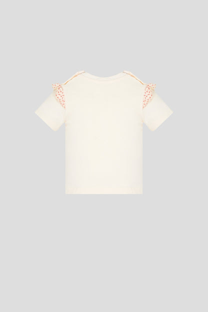 T-Shirt with Floral Frills