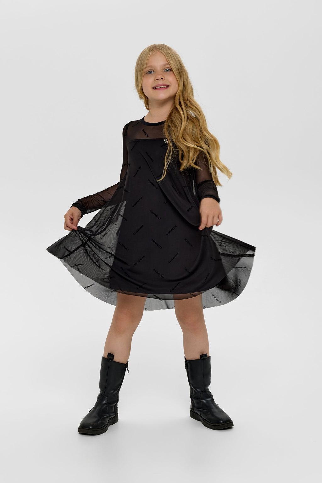 Mesh Branded Dress
