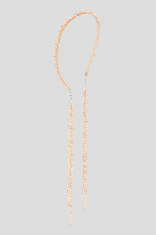 Elegant Golden Headband with Removable Chains