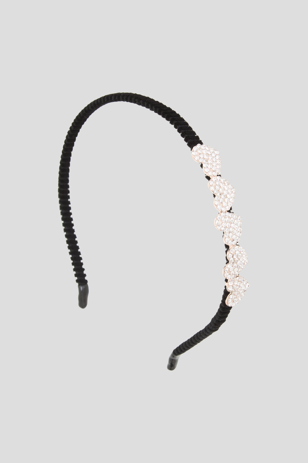 Rhinestones Decorated Hearts Headband