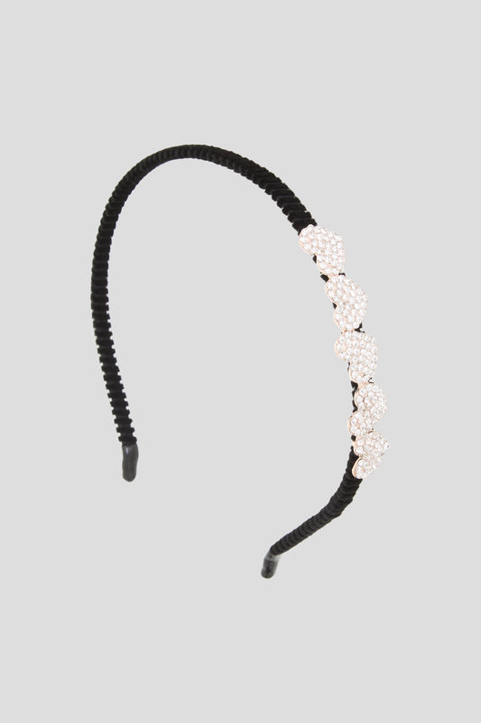 Rhinestones Decorated Hearts Headband