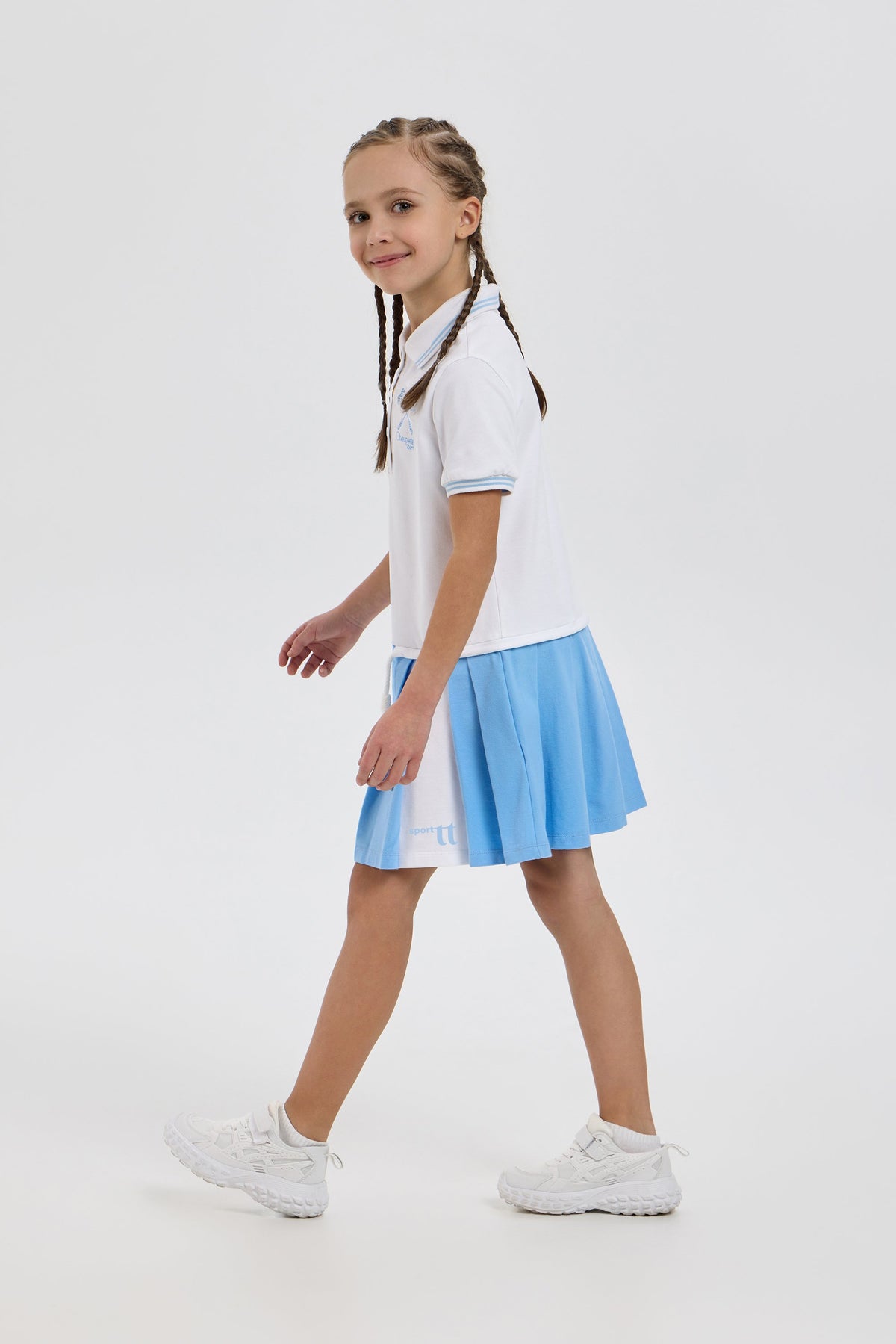 Knitted Polo Dress for active girls