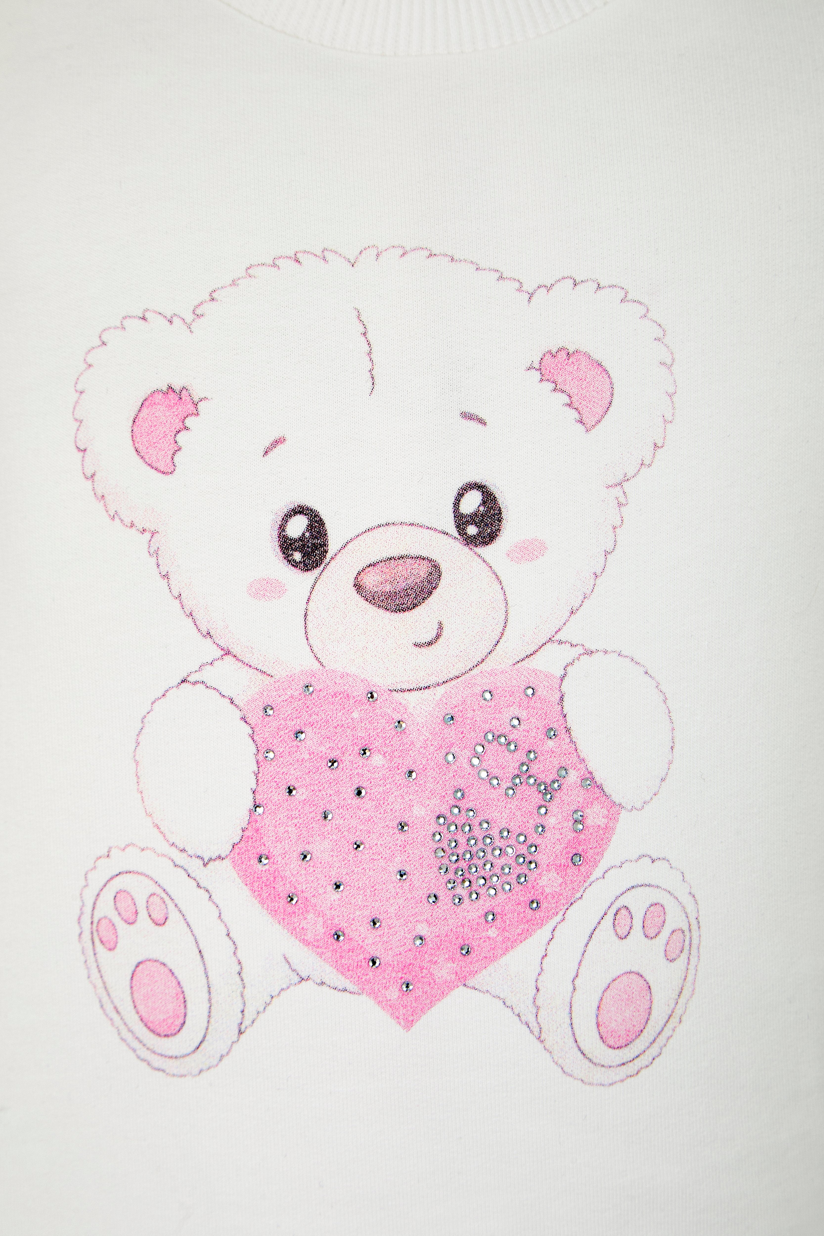 Smart Teddy Decorated Sweatshirt