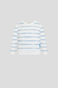 Sweatshirt, striped ecru