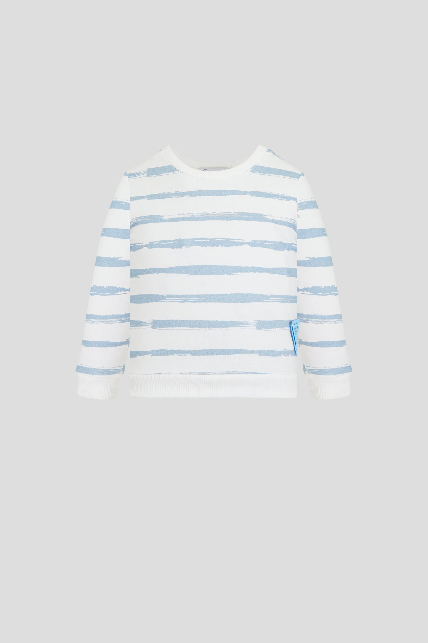 Sweatshirt, striped ecru
