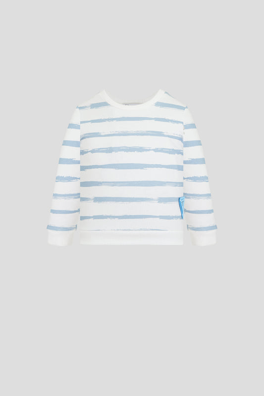 Sweatshirt, striped ecru