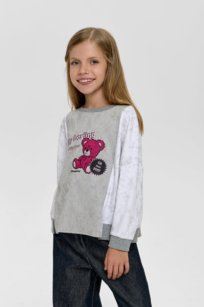 Printed Teddy Sweatshirt