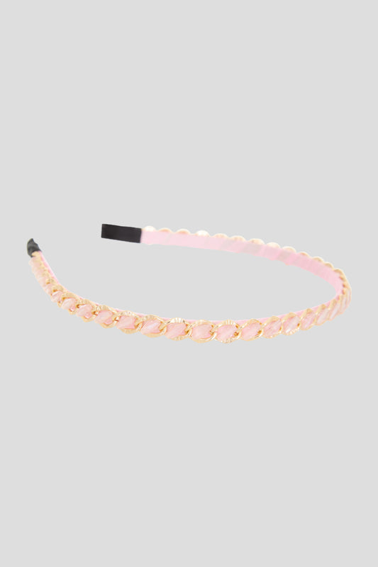 Pink and Gold Chain Designed Headband