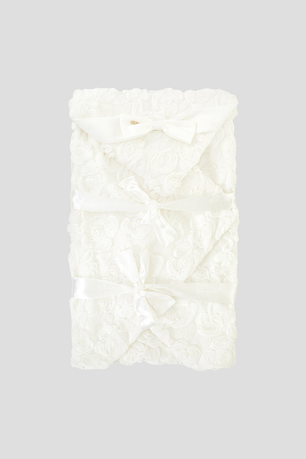 Elegant Lace Blanket Decorated with Bow